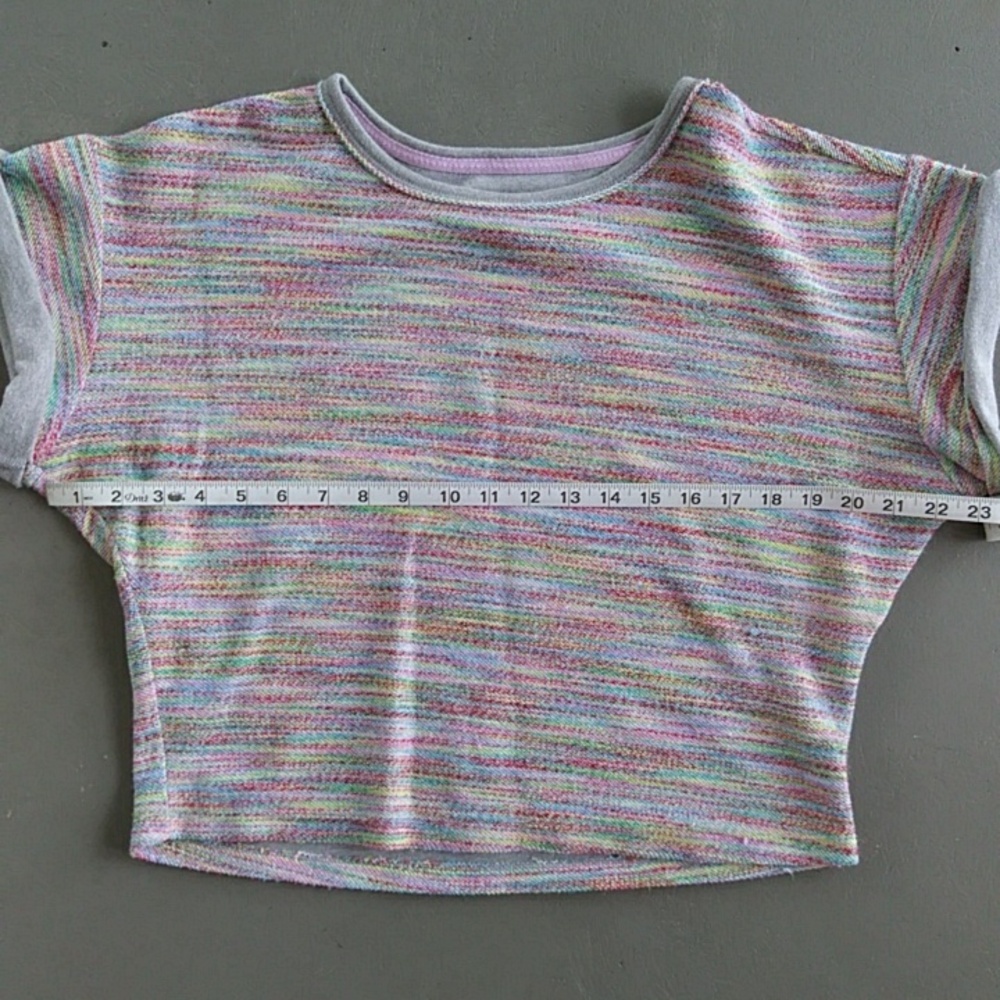 Anthropologie Saturday Sunday Aphra Space Dyed Rainbow Knit Top View 4